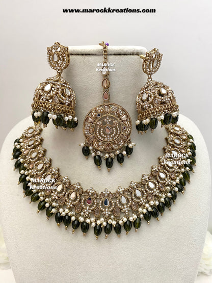 Premium Quality Mirror necklace set