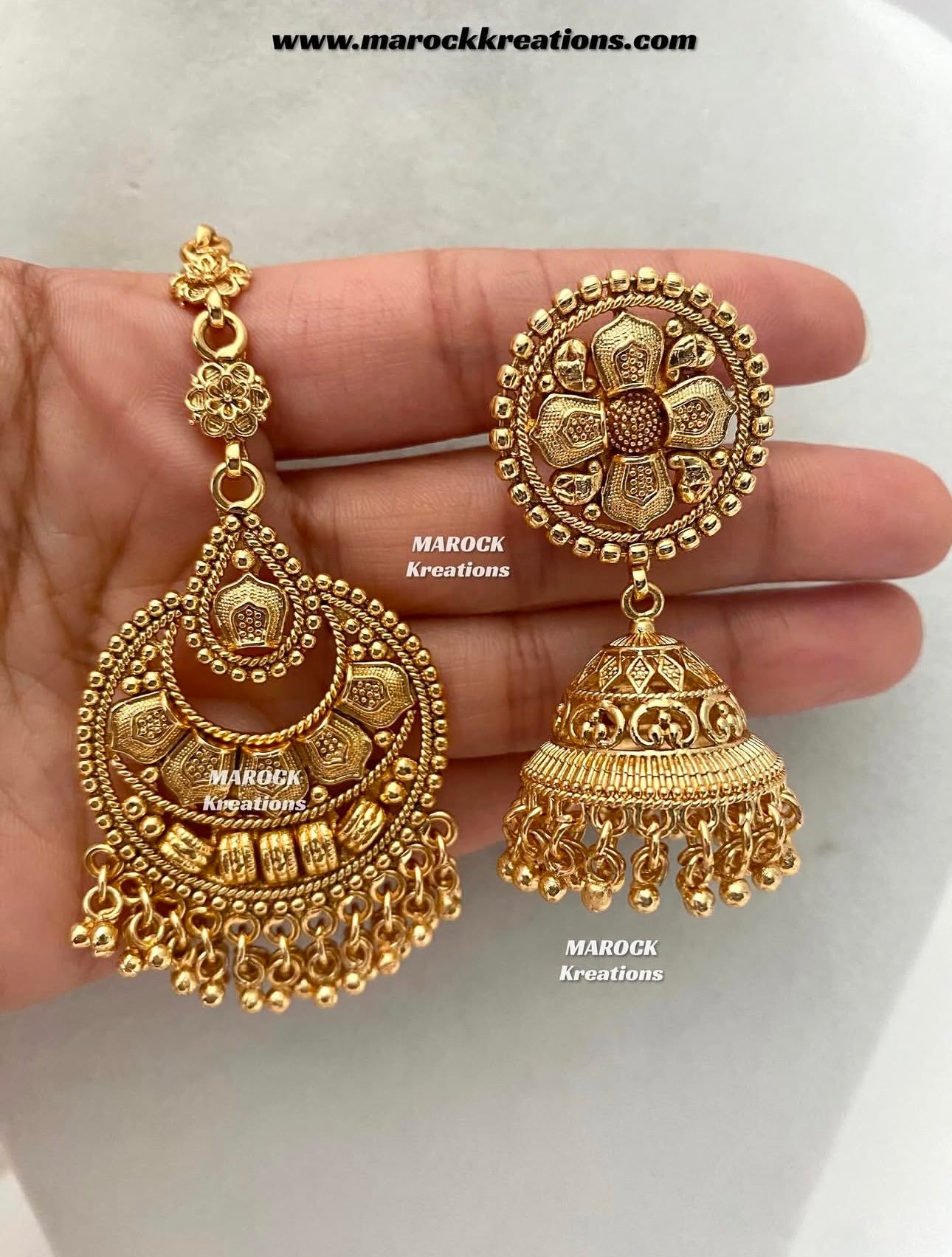 Premium Quality Gold plated necklace set comes with Passa/Jhoomer
