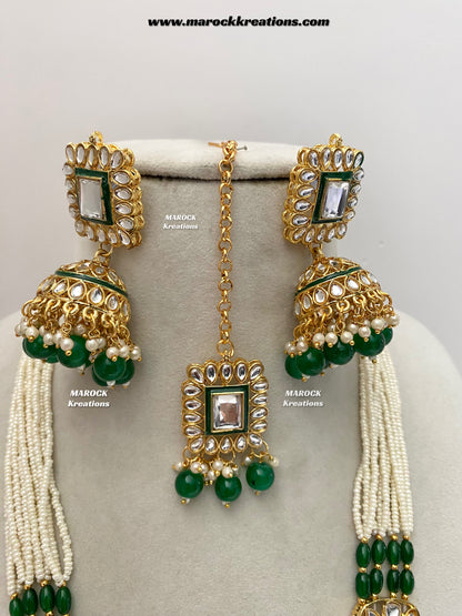 Prashi Kundan Rani haar set