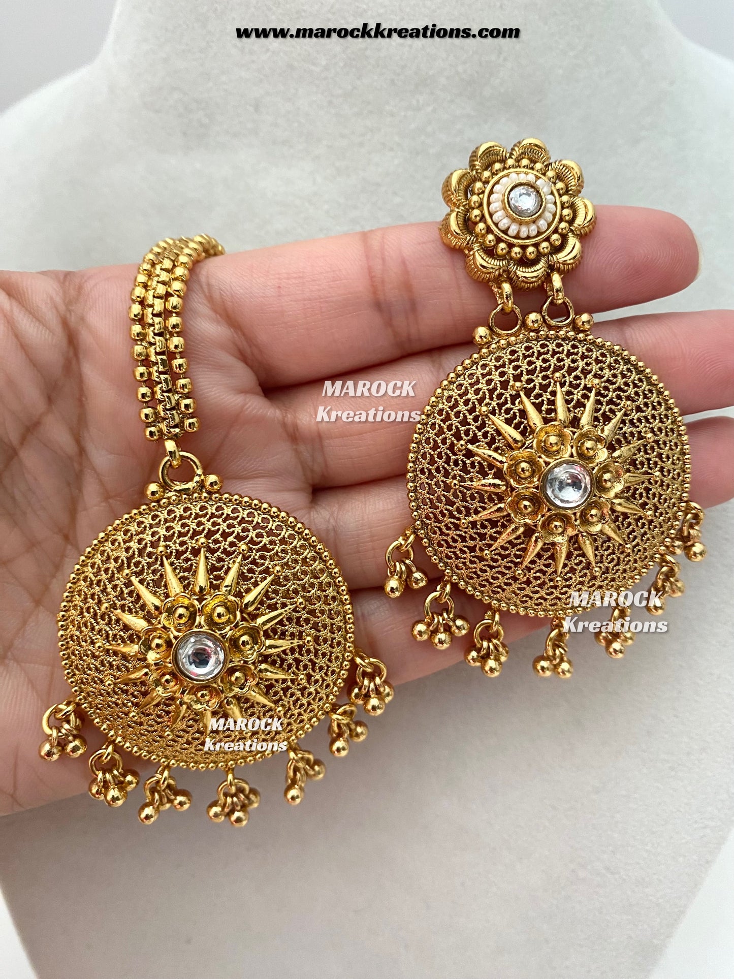 Anusha Premium Quality Gold plated statement choker set
