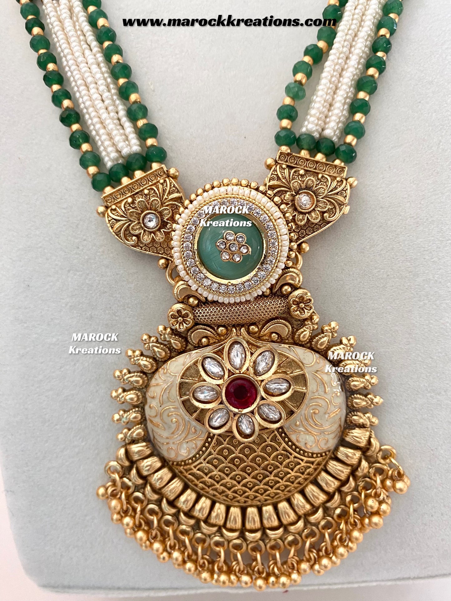 Anisa Premium Quality Gold plated exclusive heritage Rani haar set