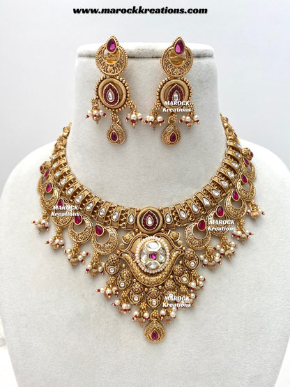 Swapna Gold Plated Necklace set