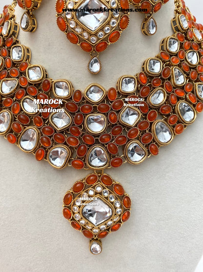 Roksana Sabyasachi inspired Premium Quality Kundan Statement Necklace set