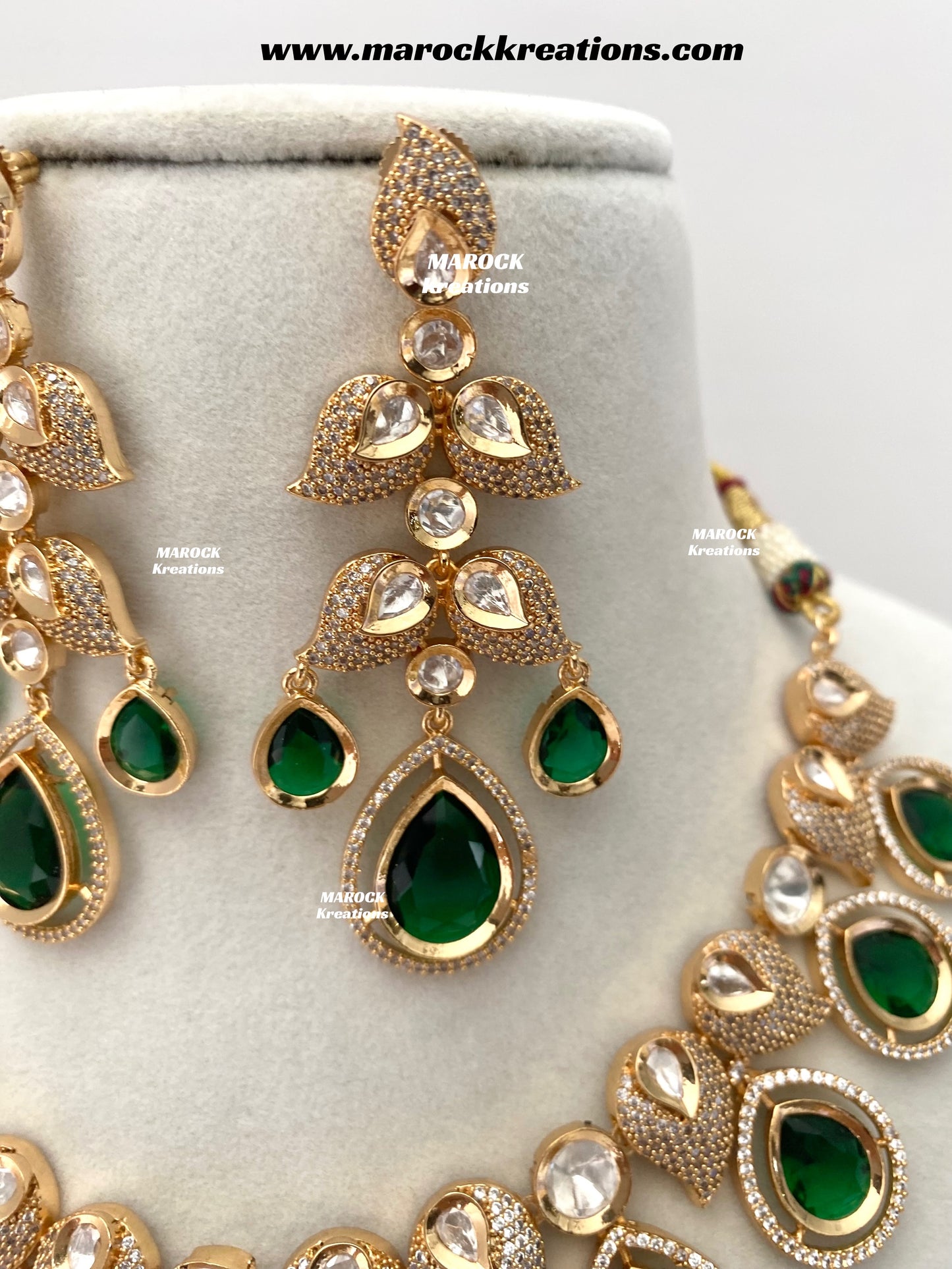 Swapna Premium Quality Tyani inspired Gold plated statement necklace set