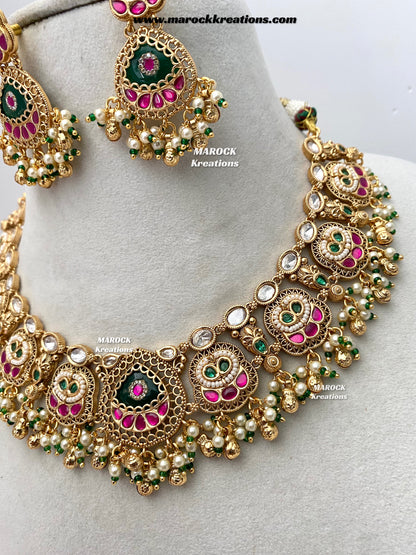 Rupal Premium Quality exclusive Gold Plated heritage necklace set