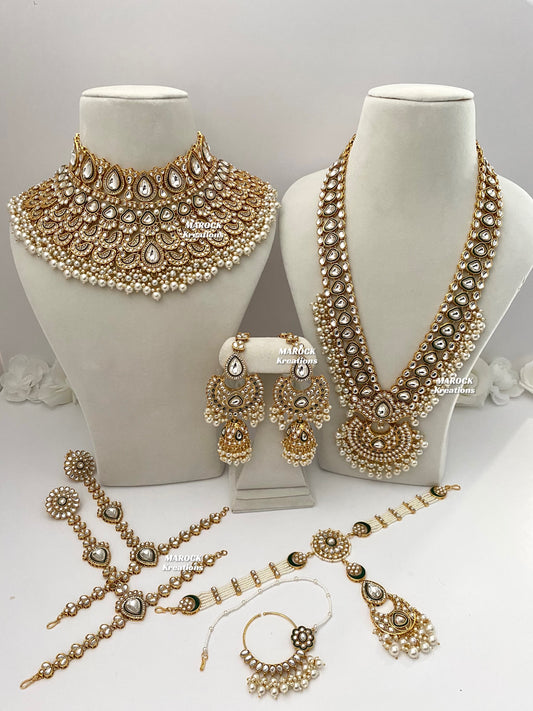 Premium Quality Kundan Meenakari Bridal set/Indian bridal jewelry