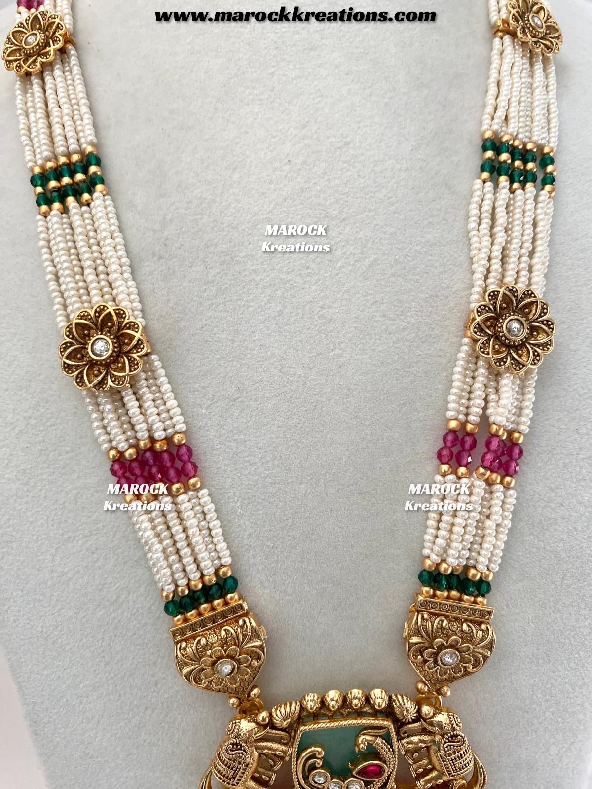 Babita Premium Quality Gold plated exclusive heritage Rani haar set