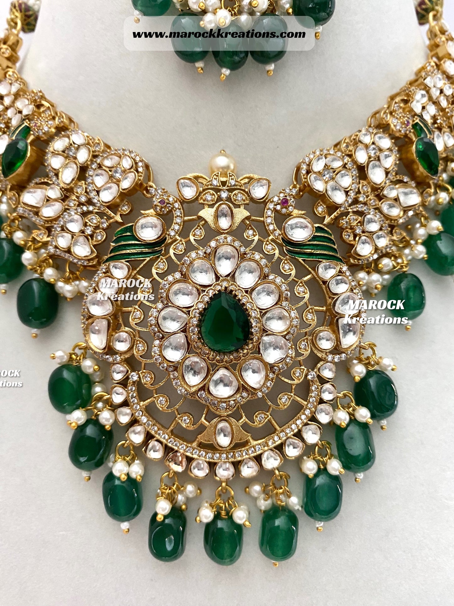 Premium Quality Moissanite Kundan exclusive Necklace set