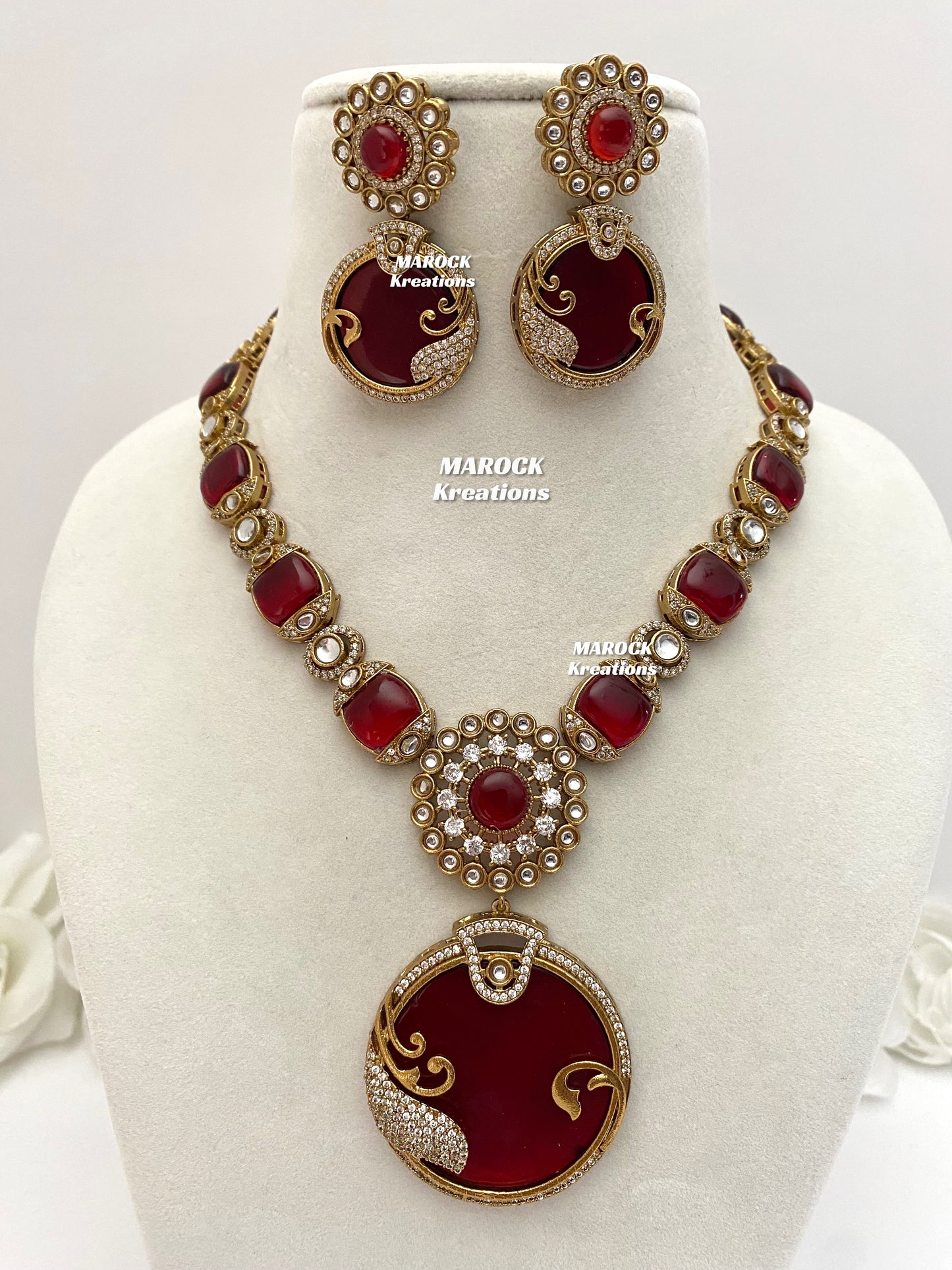 Haniya Sabyasachi inspired Premium Quality Moissanite Kundan Statement Necklace set