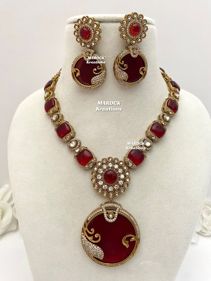 Haniya Sabyasachi inspired Premium Quality Moissanite Kundan Statement Necklace set