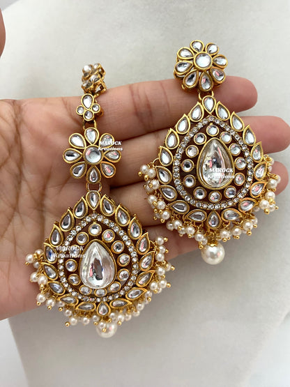 Rahila Premium quality Kundan Statement Choker/Necklace Set