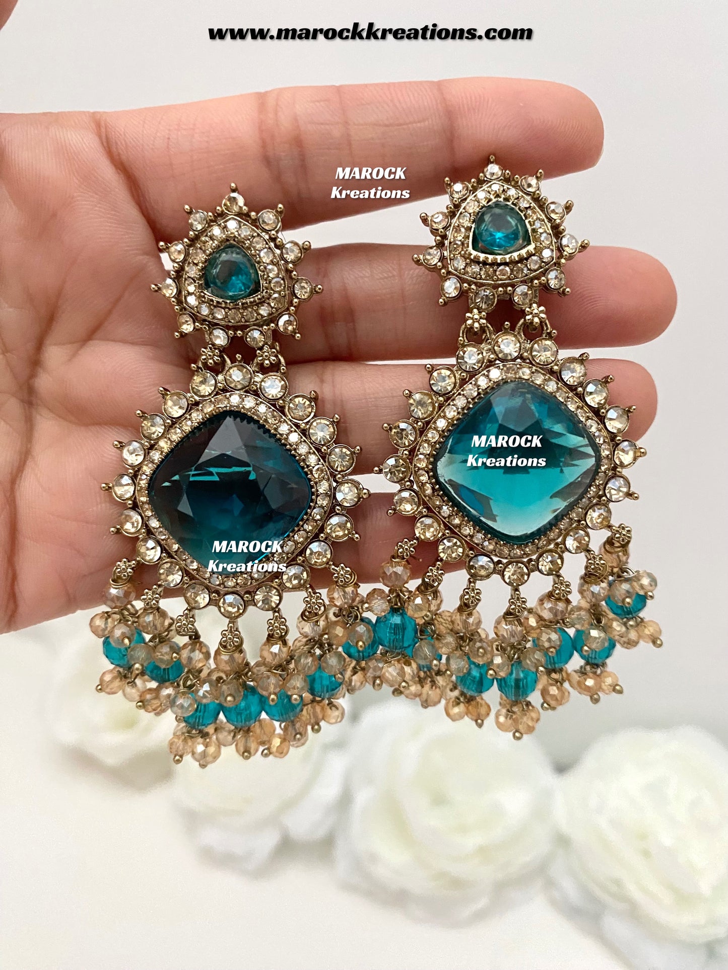 Shala Polki Statement Earrings