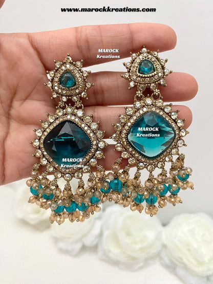 Shala Polki Statement Earrings