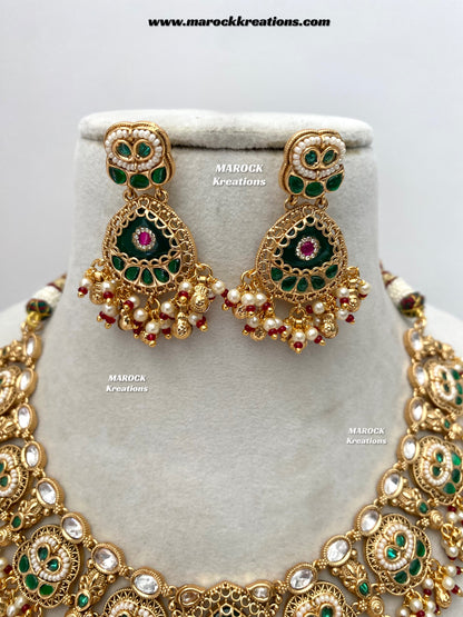 Rupal Premium Quality exclusive Gold Plated heritage necklace set