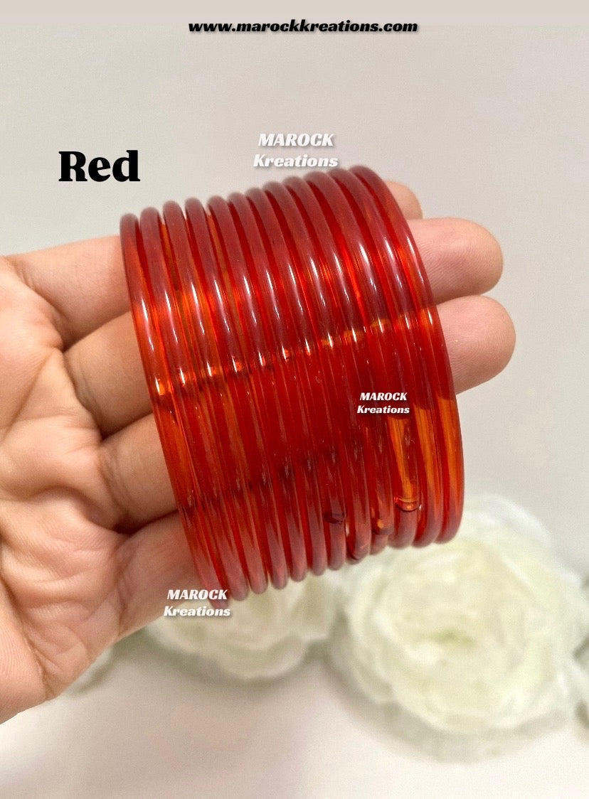 Jelly Glass bangles (Pack of 1 dozen)