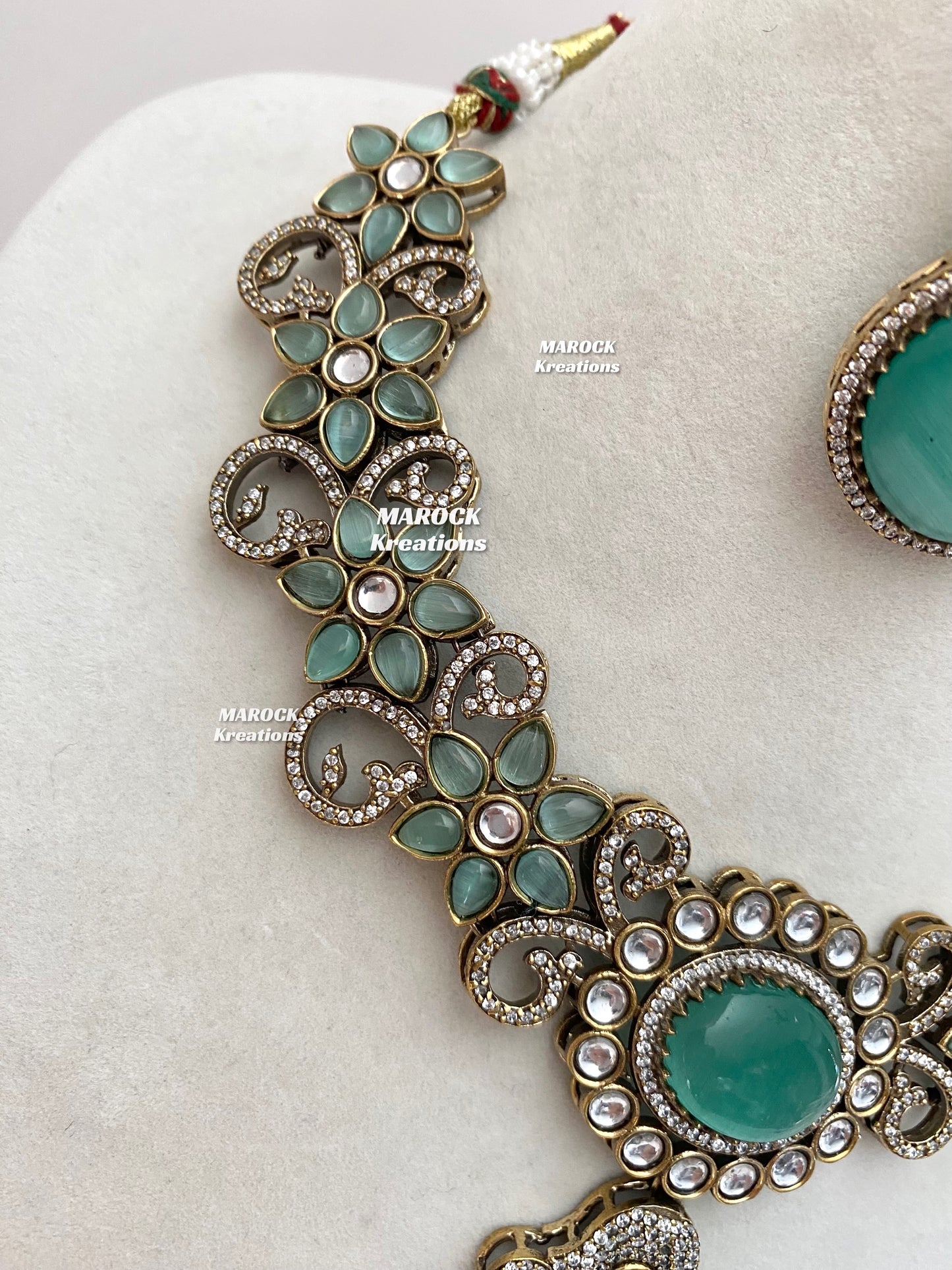 Freya Sabyasachi inspired Premium Quality Moissanite Kundan Necklace set