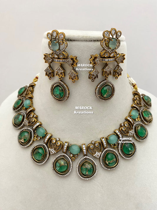 Siena Sabyasachi inspired Premium Quality Moissanite Kundan Necklace set