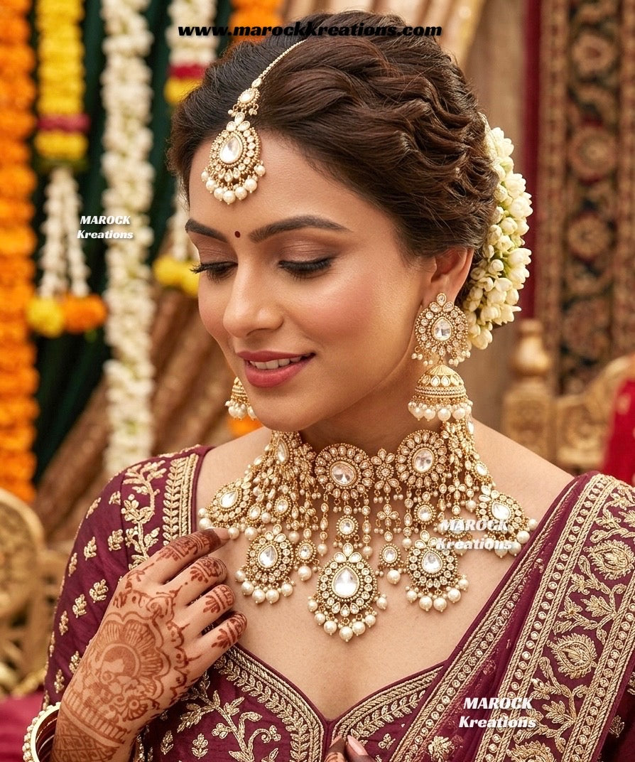 Antara Tyani inspired Premium Quality Gold plated Kundan exclusive Necklace set/Bridal set