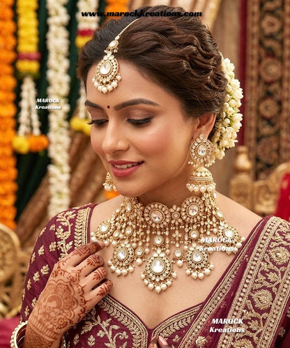 Antara Tyani inspired Premium Quality Gold plated Kundan exclusive Necklace set/Bridal set