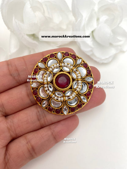 Kundan Statement adjustable Finger Rings