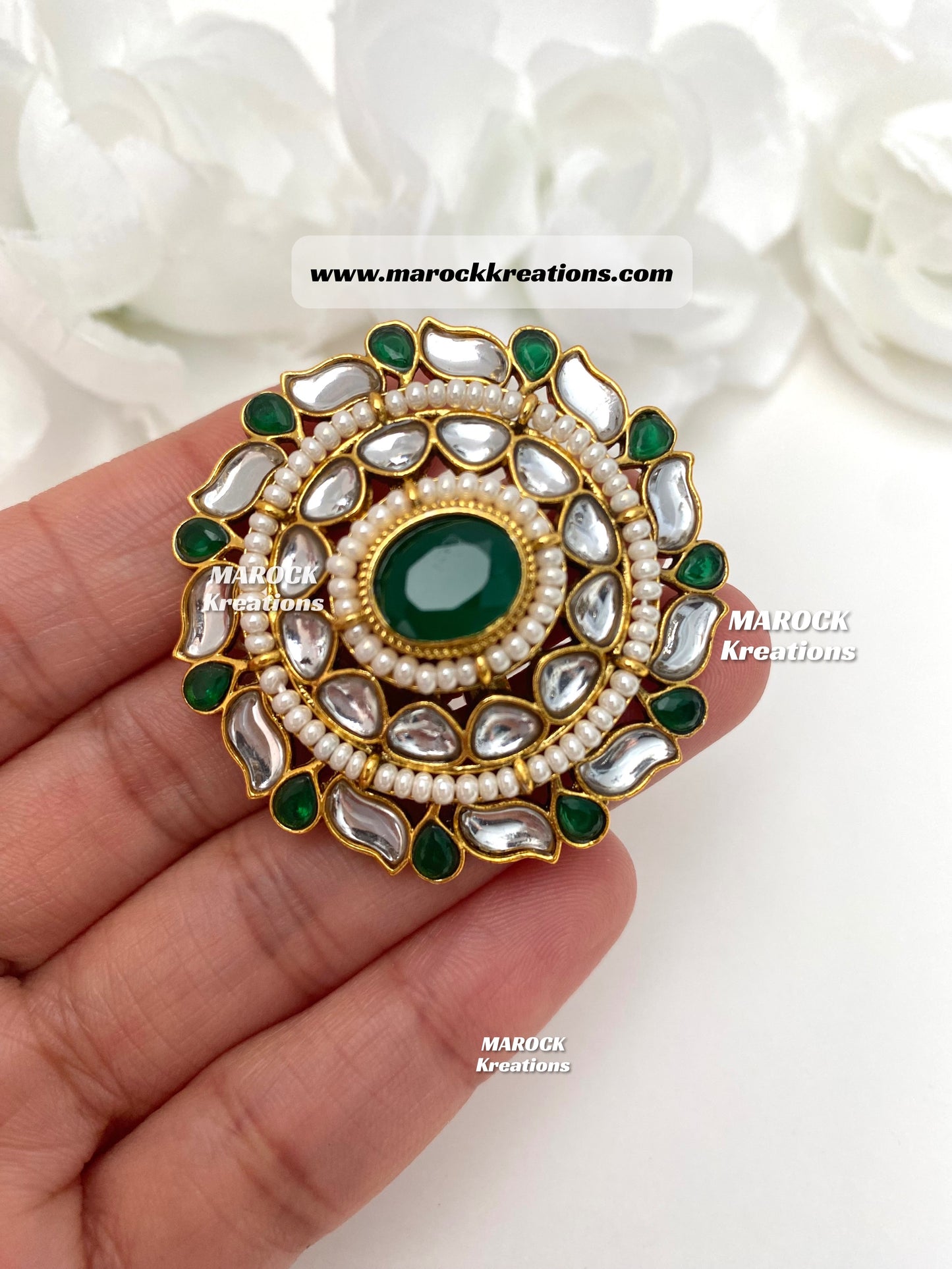 Kundan Statement adjustable Finger Rings