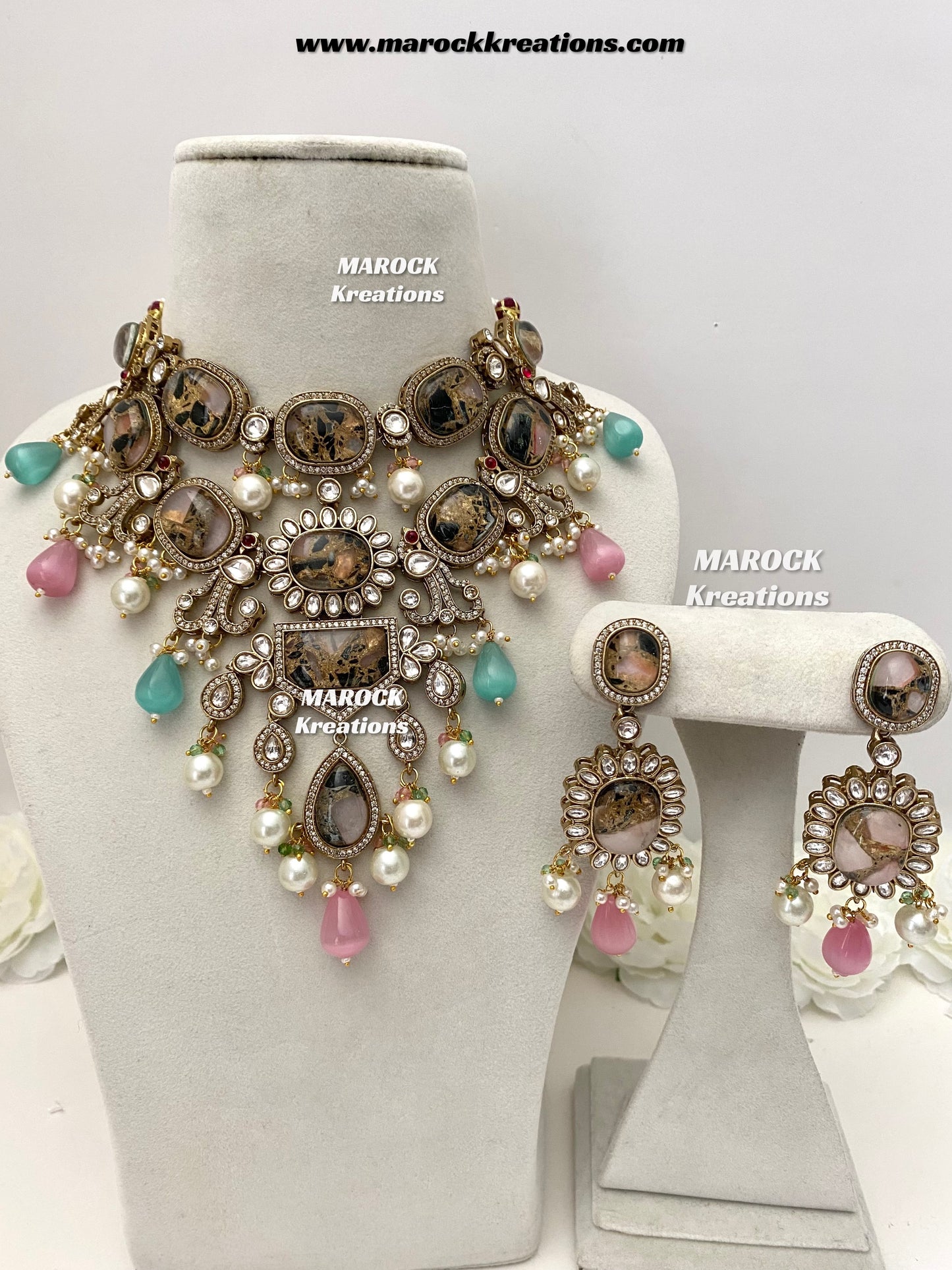 Jane Sabyasachi inspired Premium Quality  Kundan statement necklace set