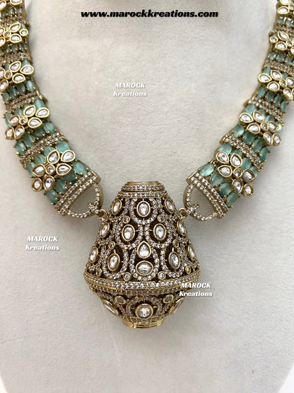 Nargis Moissanite Kundan exclusive Necklace set