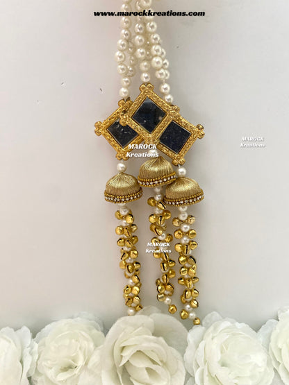 Kashmiri Paranda/Pearls, mirror and Ghungroo Paranda