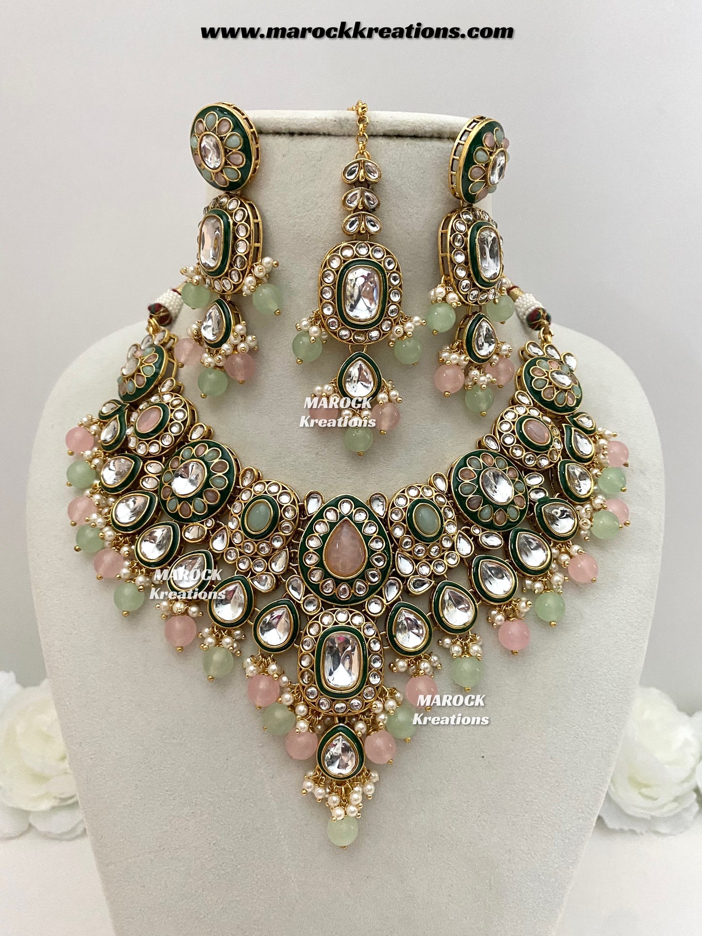 Premium Quality Kundan Statement Necklace set