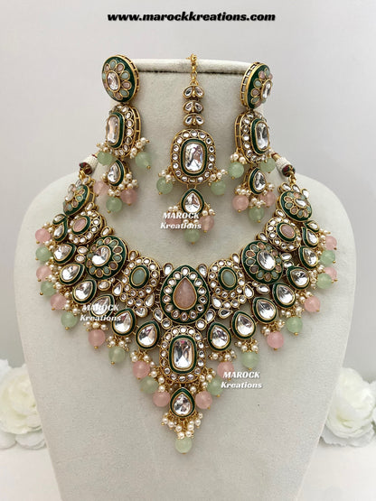 Premium Quality Kundan Statement Necklace set