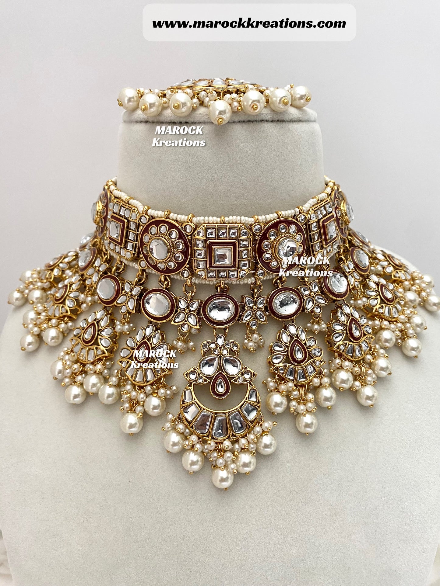 Mehak Premium Quality Kundan Statement Necklace set