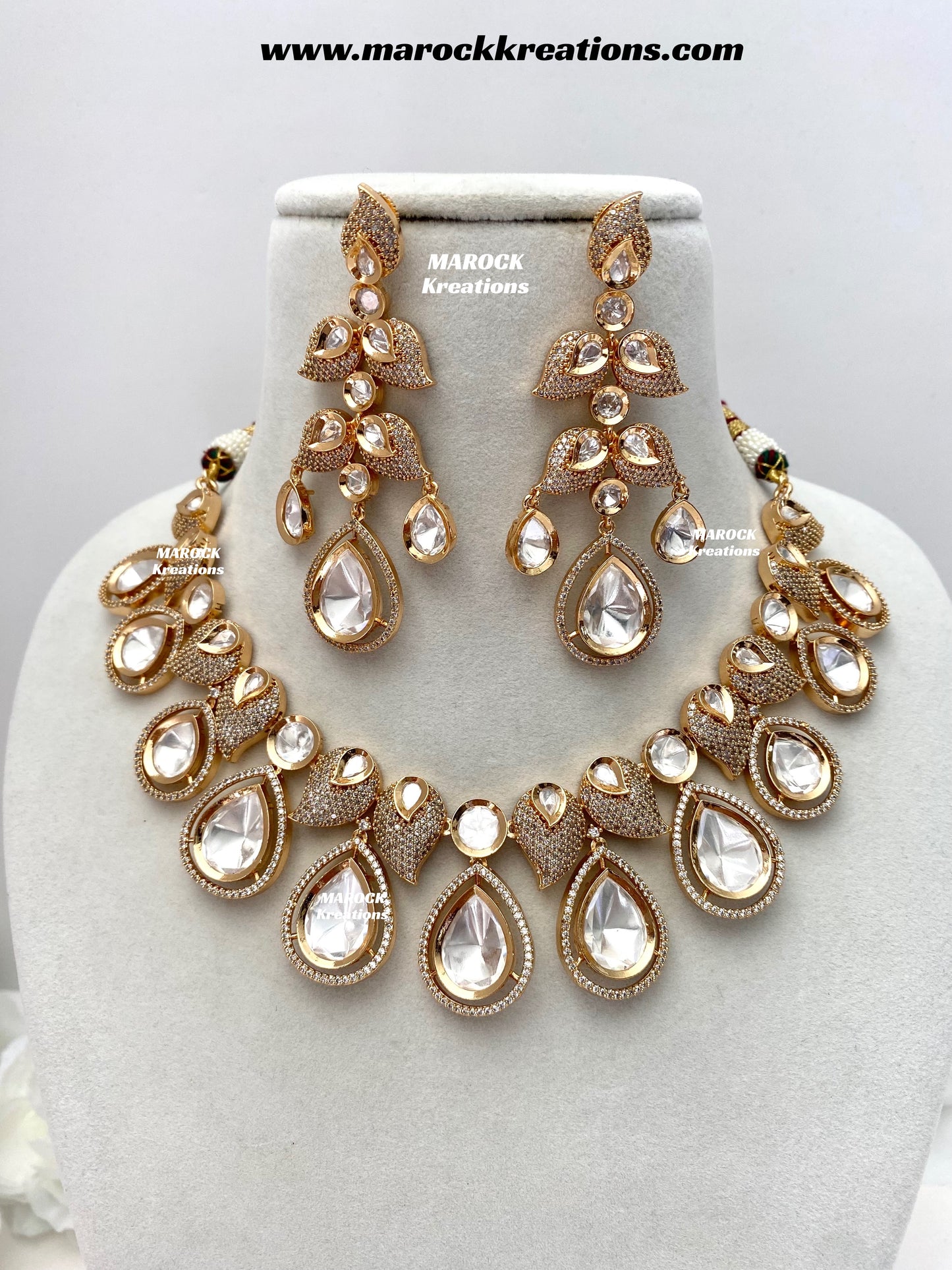 Swapna Premium Quality Tyani inspired Gold plated statement necklace set