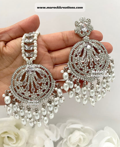 Polki Earrings and tikka set