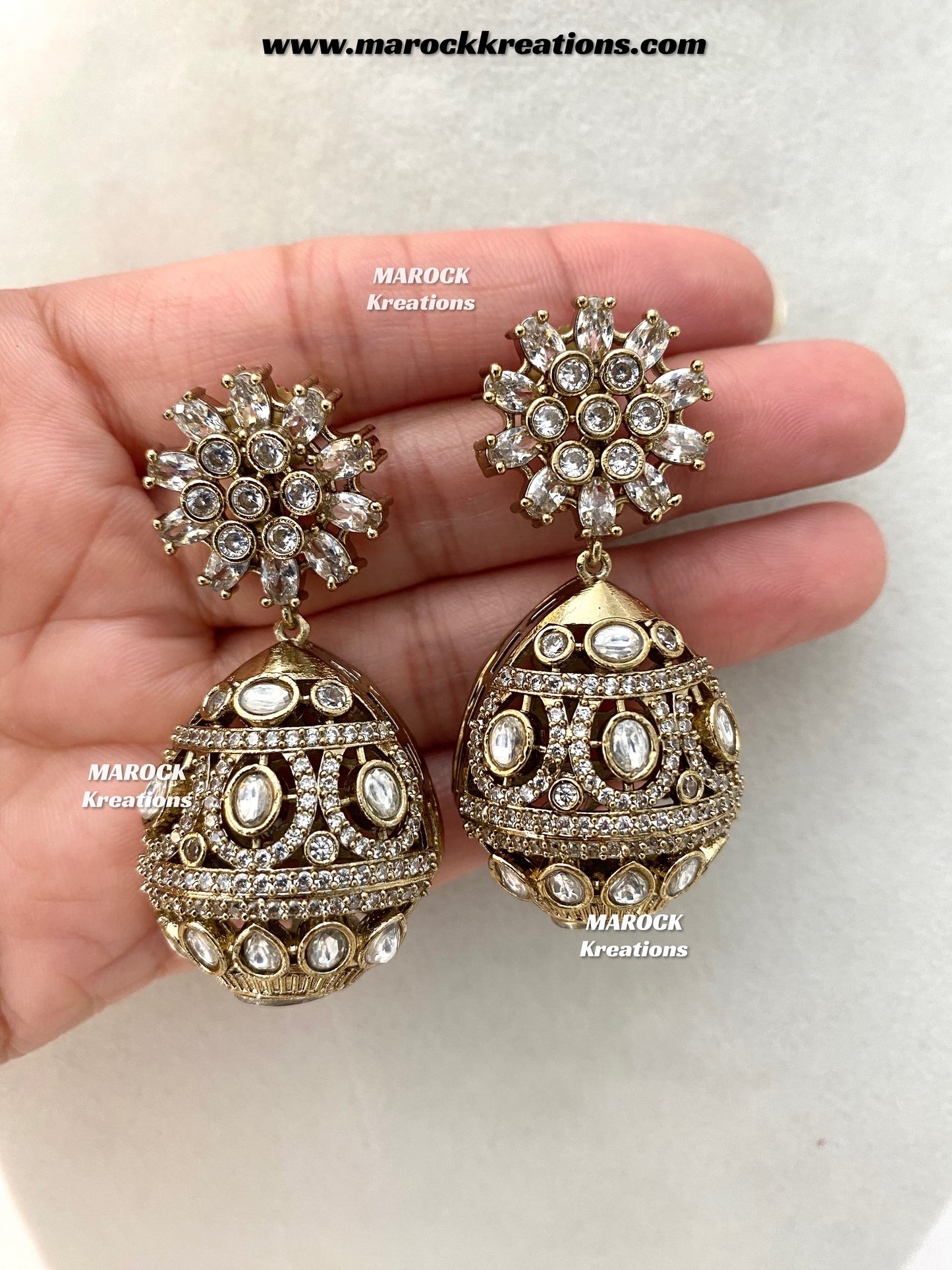 Nargis Moissanite Kundan exclusive Necklace set