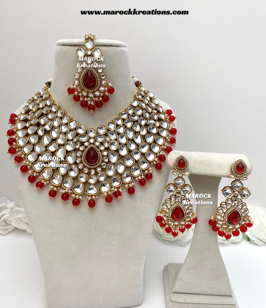 Ruhi Premium Quality Statement Kundan Necklace/Bridal set