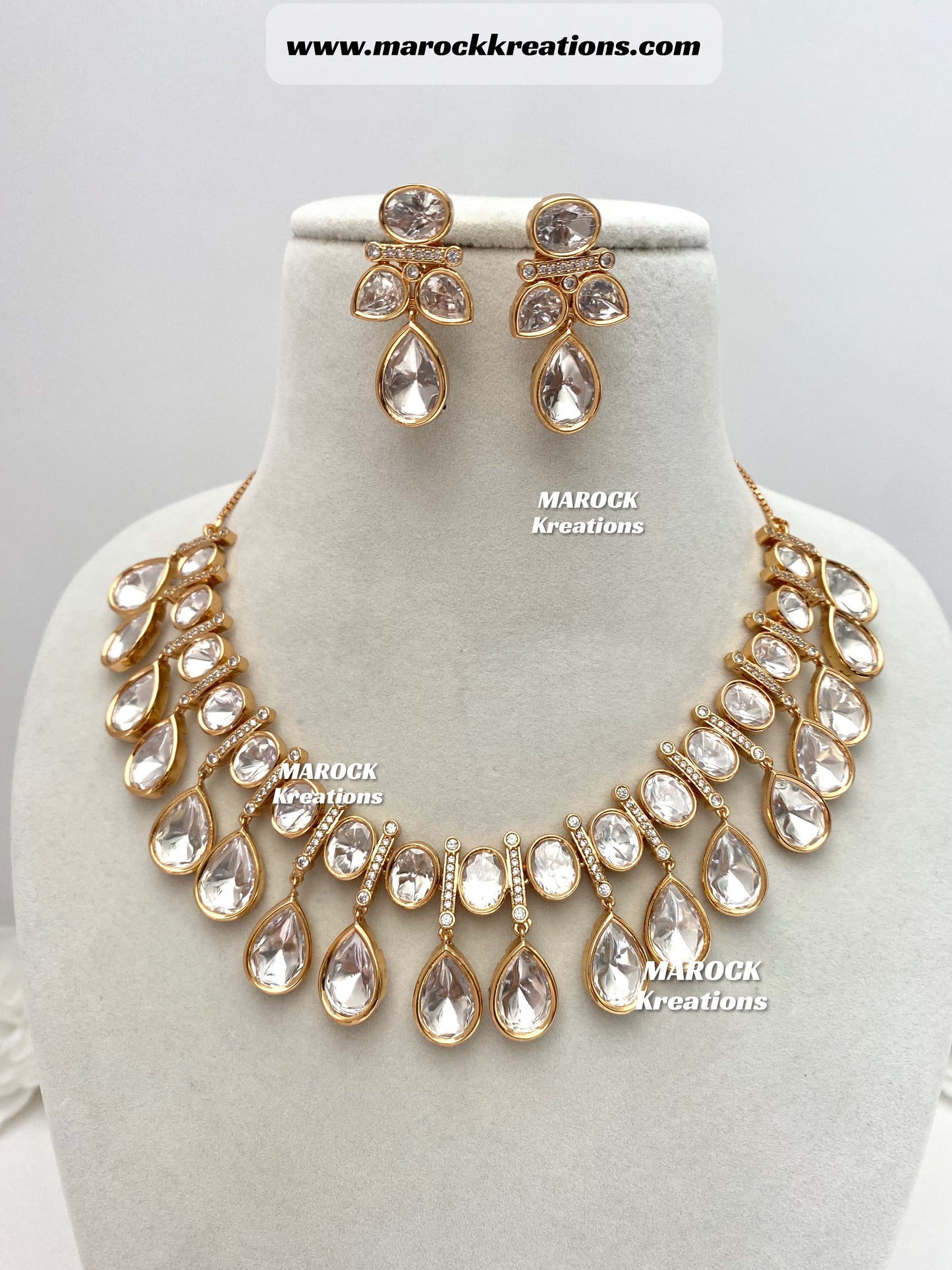 Sneha Tyani Inspired Premium Quality gold plated Kundan exclusive Necklace set