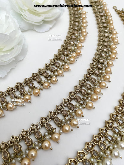 Soreen Premium quality Polki Anklets/Payal/Jhanjhran