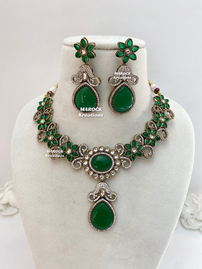 Freya Sabyasachi inspired Premium Quality Moissanite Kundan Necklace set