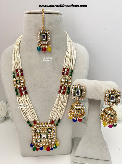 Prashi Kundan Rani haar set