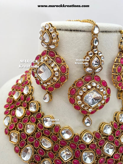 Roksana Sabyasachi inspired Premium Quality Kundan Statement Necklace set