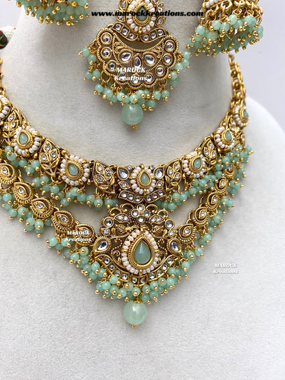 Danisha Premium Quality Kundan Statement necklace set