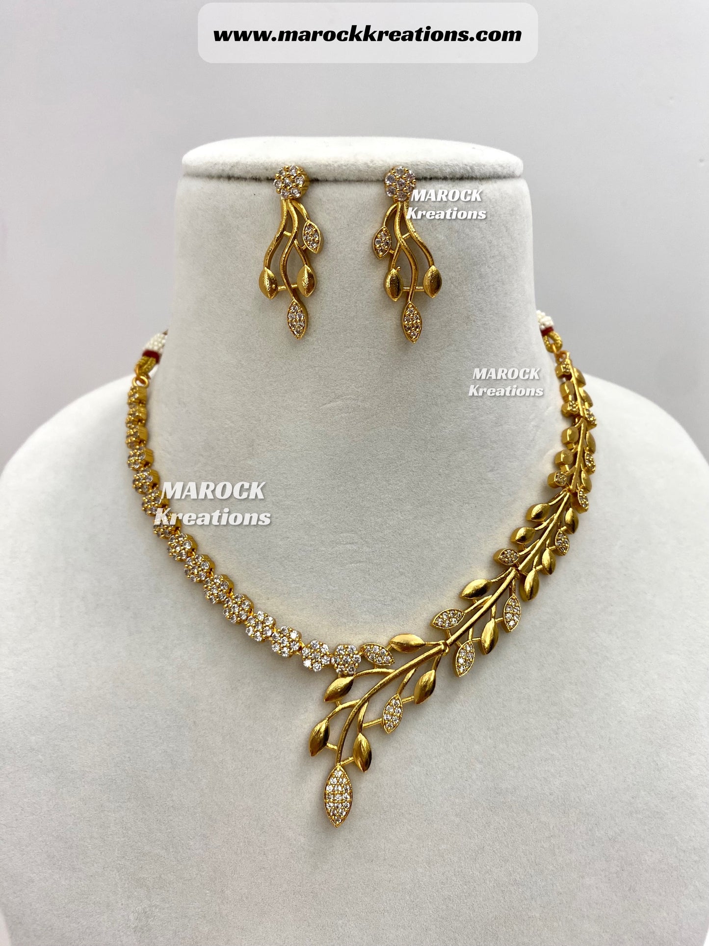 Lisa Golden American Diamond Necklace set