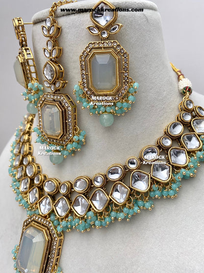 Shabnam Premium Quality Kundan Statement Necklace set