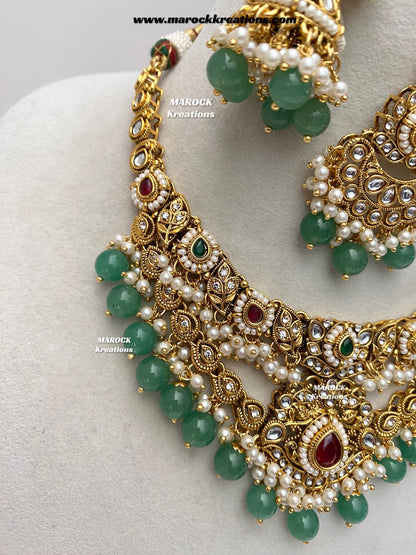 Danisha Premium Quality Kundan Statement necklace set