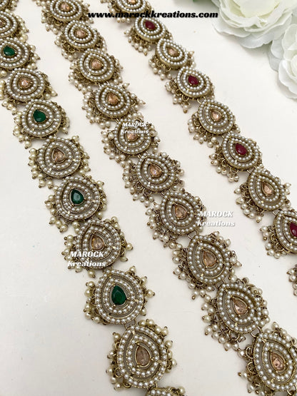 Antique Gold Polki Braid Jewelry/Choti