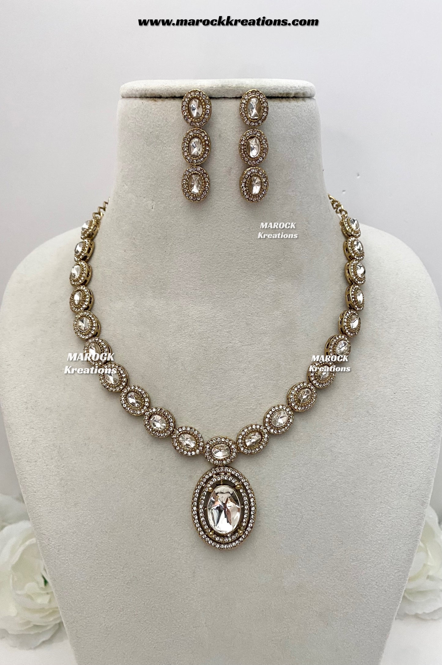 Raveen Premium Quality Kundan Necklace set