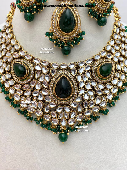Veena Premium Quality Kundan Statement Necklace set
