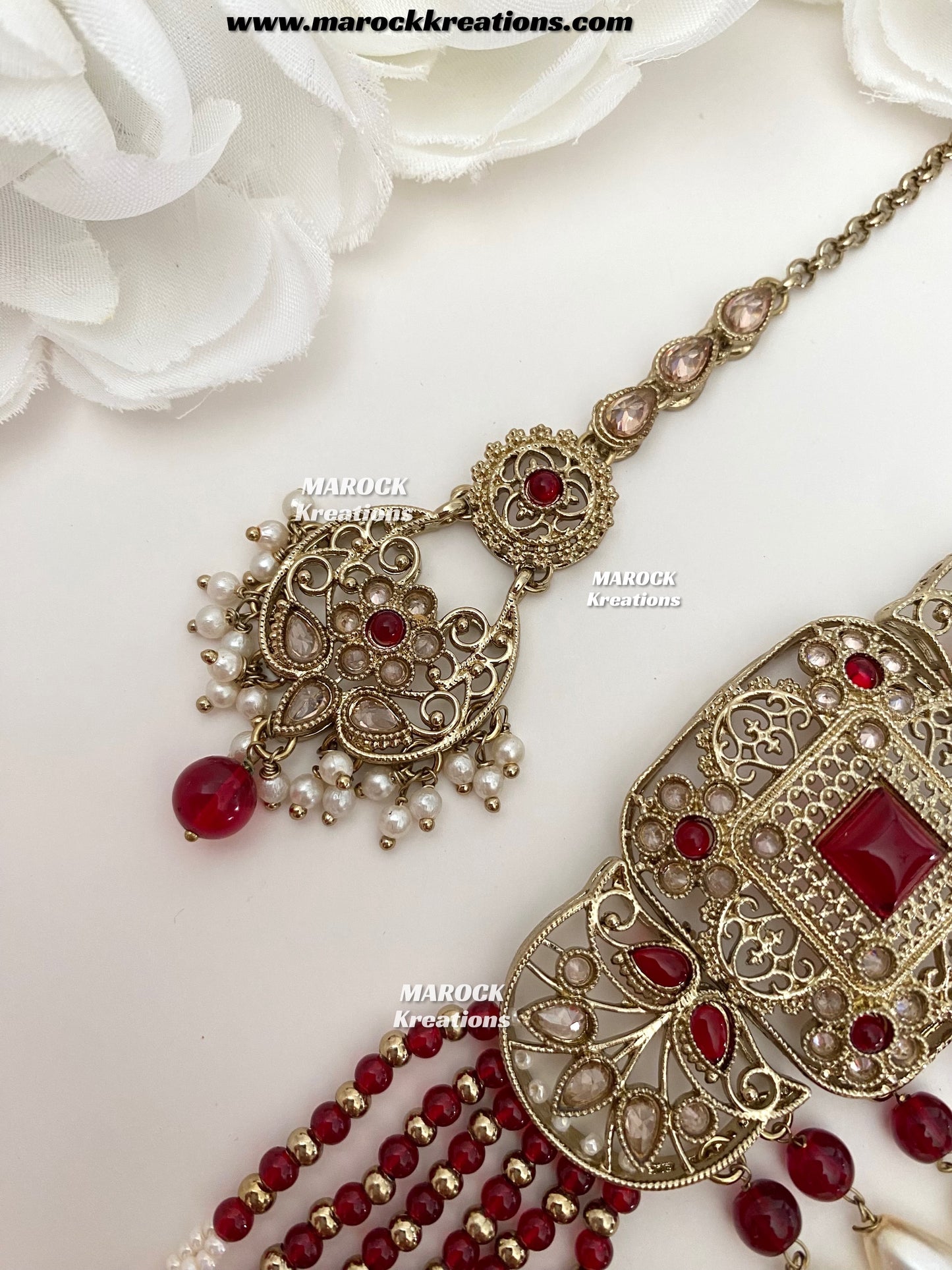 Naila Antique Gold Polki Choker set