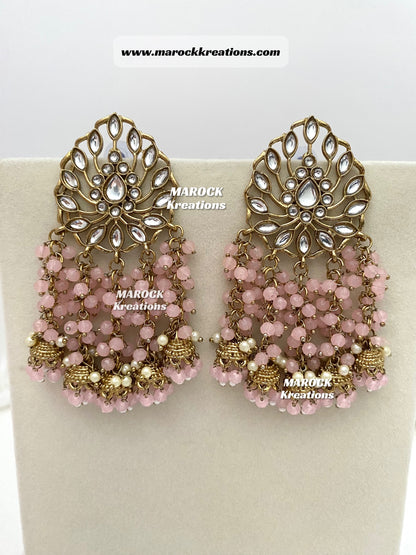 Bollywood style Kundan Statement Earrings