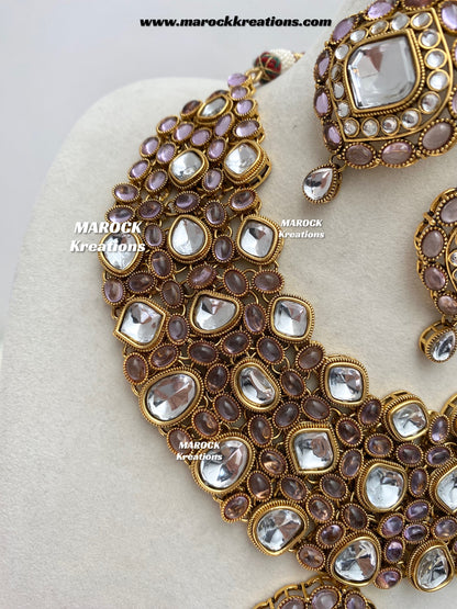 Roksana Sabyasachi inspired Premium Quality Kundan Statement Necklace set